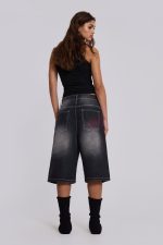 Washed Black Jumbo Jorts - Image 5