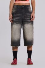 Washed Black Colossus Jorts - Image 2