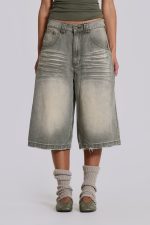 Khaki Colossus Jorts - Image 2