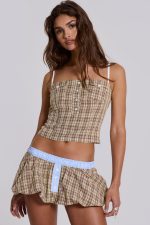 Lulu Check Corset Top - Image 2