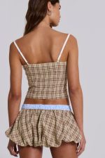 Lulu Check Corset Top - Image 3