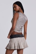 Lila Dirty Wash Waistcoat - Image 3