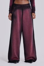 Deep Red Fade Baggy Monster Joggers - Image 2