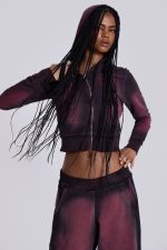 Deep Red Fade Mini Monster Hoodie - Image 8