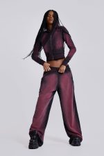 Deep Red Fade Baggy Monster Joggers - Image 5