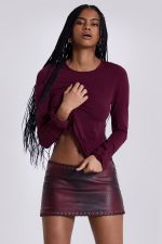 Wine Wings Mesh Top - Image 2