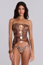 Gualia Strapless Cut Out Top With Shells - Image 5