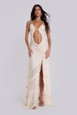 Fatale Maxi Dress In Vanilla - Image 7