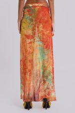 Mari Asymmetric Maxi Skirt With Rattan Trim - Image 5