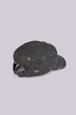 Pinstripe Baker Boy Hat - Image 5