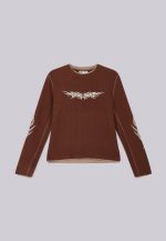 Brown Tattoo Applique Tee - Image 2