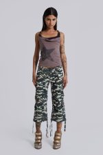Stella Camo Leopard Cargo Capri Trousers - Image 9