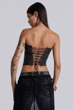 Ash Faux Leather Corset - Image 4