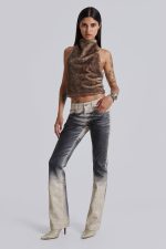 Airbrush Faux Leather Trousers - Image 5