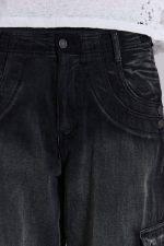 Sun Faded Black Trooper Cargo Pants - Image 10