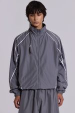 Grey Vapor Tracksuit Top - Image 6