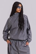 Grey Vapor Tracksuit Top - Image 6