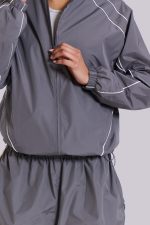 Grey Vapor Tracksuit Top - Image 7