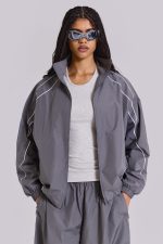 Grey Vapor Tracksuit Top - Image 3