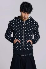 Mono Black Polkadot Hoodie - Image 2