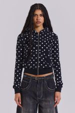 Mono Black Polkadot Hoodie - Image 6