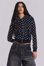 Mono Black Polkadot Hoodie - Image 3