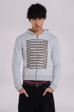 Grey Golden Drummer Hoodie - Image 2