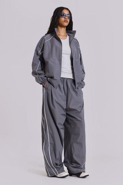 Grey Vapor Tracksuit Bottoms