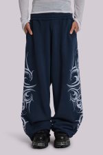 Navy Baggy Blade Joggers - Image 2