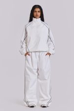 White Vapor Tracksuit Bottoms - Image 6