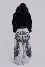Gothic Print Baggy Monster Joggers - Image 6