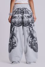 Gothic Print Baggy Monster Joggers - Image 3