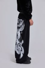 Black Gothic Print Baggy Monster Joggers - Image 5