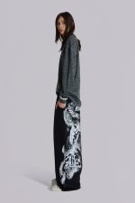 Black Gothic Print Baggy Monster Joggers - Image 2