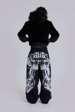 Black Gothic Print Baggy Monster Joggers - Image 2