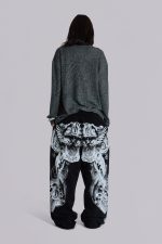 Black Gothic Print Baggy Monster Joggers - Image 5