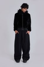 Black Gothic Print Baggy Monster Joggers - Image 8