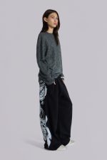 Black Gothic Print Baggy Monster Joggers - Image 6