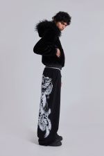 Black Gothic Print Baggy Monster Joggers - Image 6