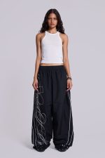 P.O.A. Black Vapor Tracksuit Bottoms - Image 8