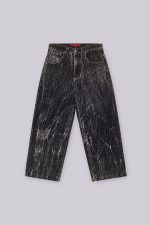 Black Flock Colossus Jeans - Image 2