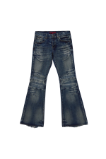 Mid Blue Drift Flared Jeans - Image 8