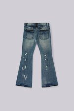 Vintage Blue Feather Drift Flared Jeans - Image 2