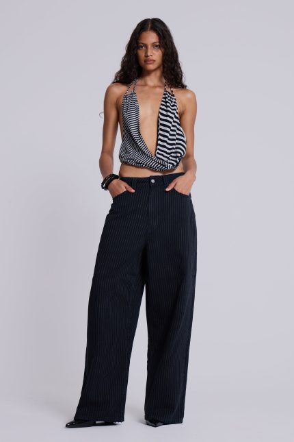 Black Pinstripe XL Colossus Jeans