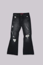 Black Cross Stud Drift Jeans - Image 9