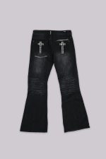 Black Cross Stud Drift Jeans - Image 2