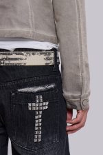 Black Cross Stud Drift Jeans - Image 5