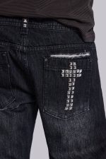 Black Cross Stud Drift Jeans - Image 6