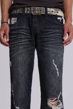 Black Cross Stud Drift Jeans - Image 7