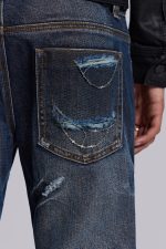 Cross Chain Blue Drift Jeans - Image 5